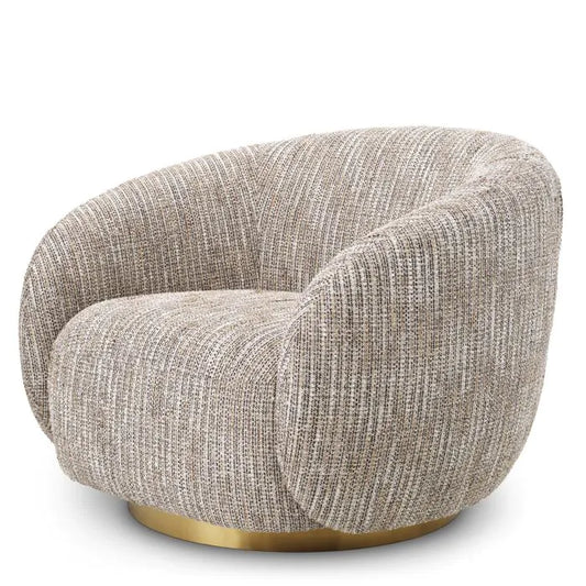 Brice Swivel Chair - Mademoiselle Beige