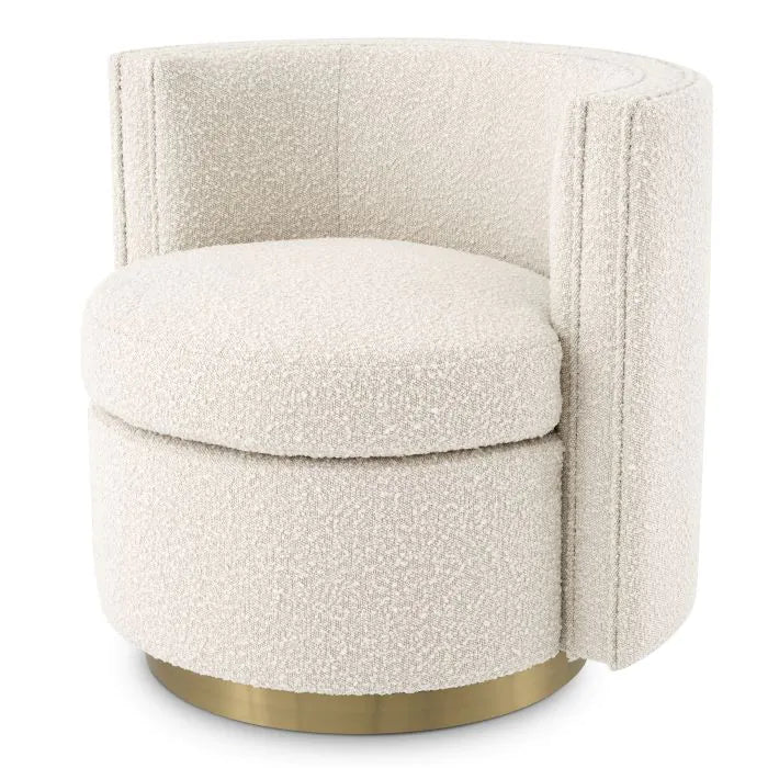 Amanda Swivel Chair - Bouclé Cream