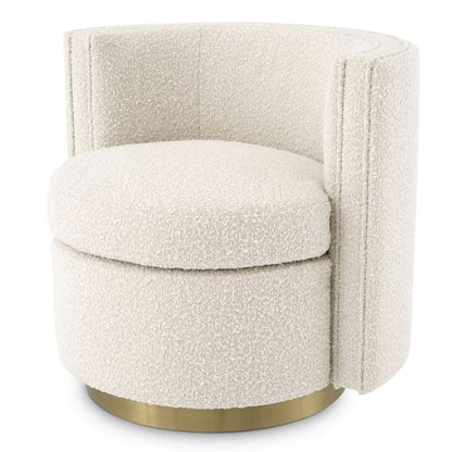 Amanda Swivel Chair - Bouclé Cream