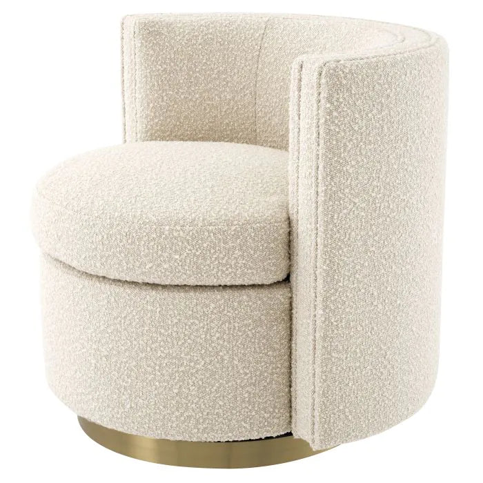Amanda Swivel Chair - Bouclé Cream