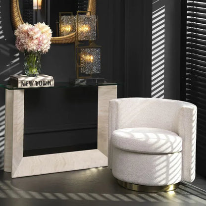 Amanda Swivel Chair - Lyssa Off-White