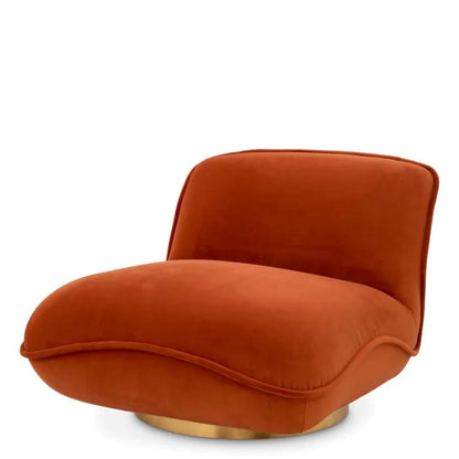 Relax Swivel Chair - Savona Orange Velvet