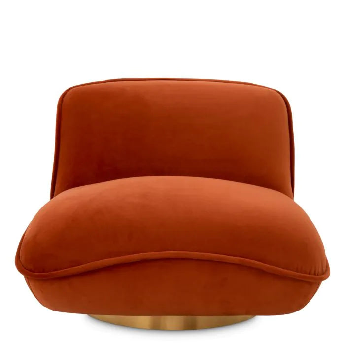 Relax Swivel Chair - Savona Orange Velvet