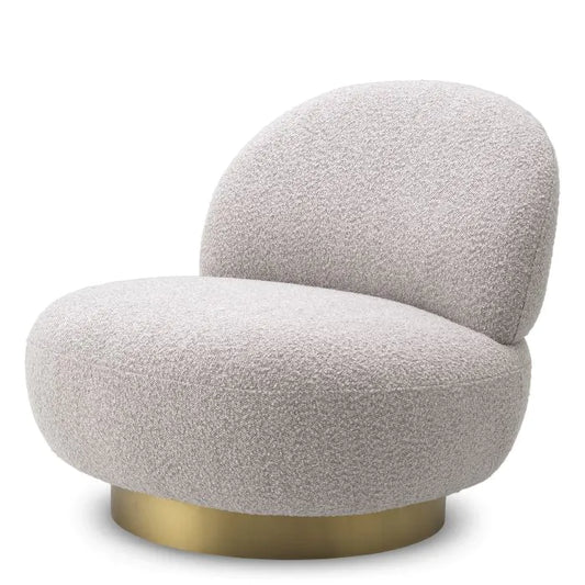 Clément Swivel Chair - Bouclé Grey