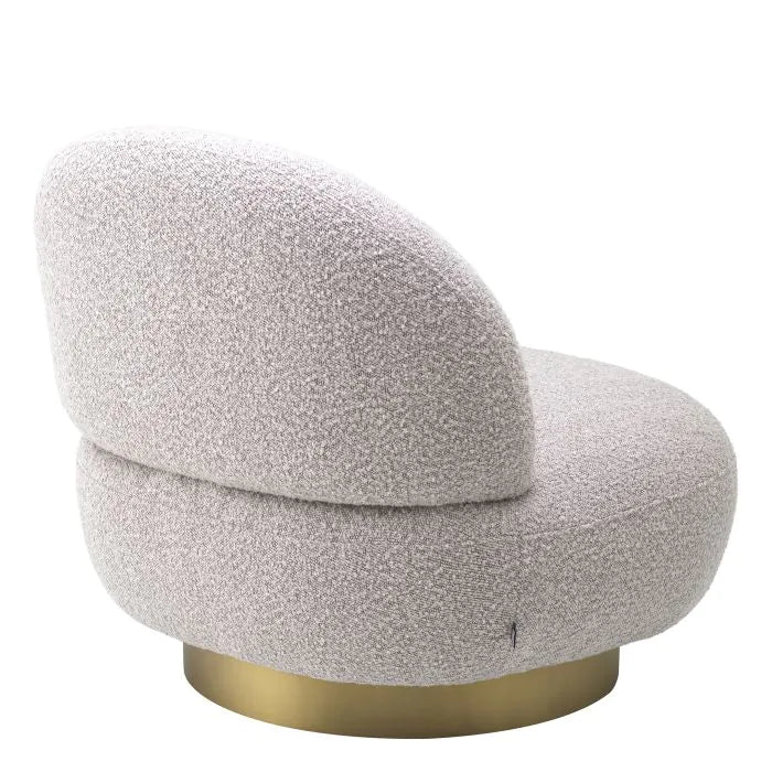Clément Swivel Chair - Bouclé Grey
