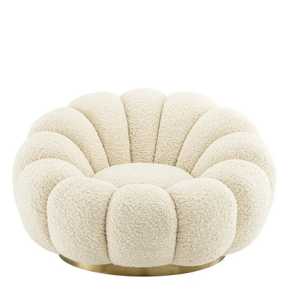 Mello Swivel Chair - Faux Shearling