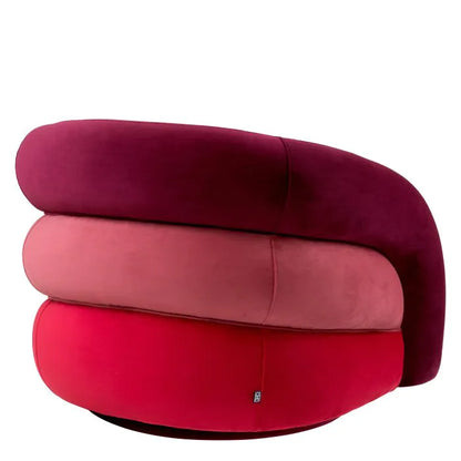 Novelle Swivel Chair - Savona Bordeaux Velvet