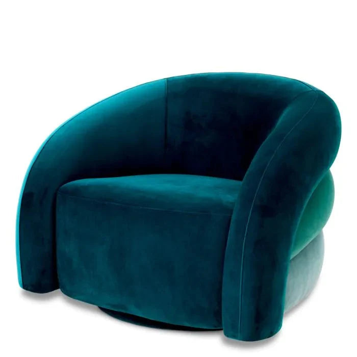 Novelle Swivel Chair - Savona Sea Green Velvet