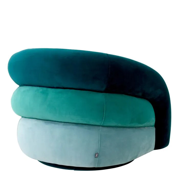 Novelle Swivel Chair - Savona Sea Green Velvet