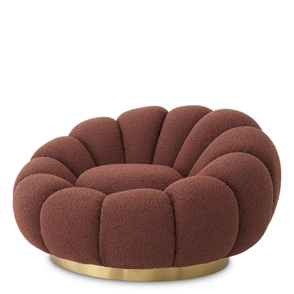 Mello Swivel Chair - Bouclé Rouge