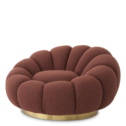 Mello Swivel Chair - Bouclé Rouge