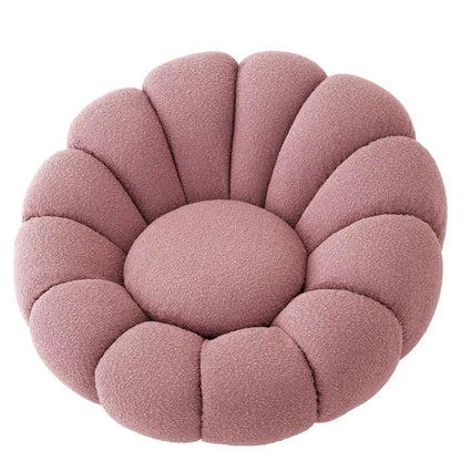 Mello Swivel Chair - Bouclé Rose
