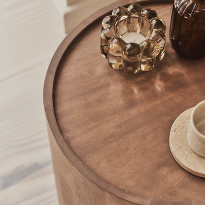 Fairmont - Warm Wood Premium Round Side Table