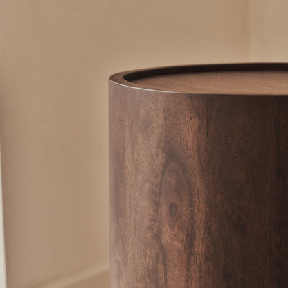 Fairmont - Dark Wood Premium Round Side Table