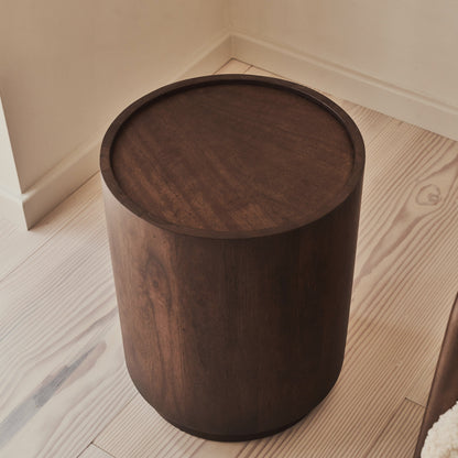 Fairmont - Dark Wood Premium Round Side Table