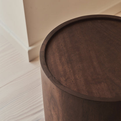 Fairmont - Dark Wood Premium Round Side Table