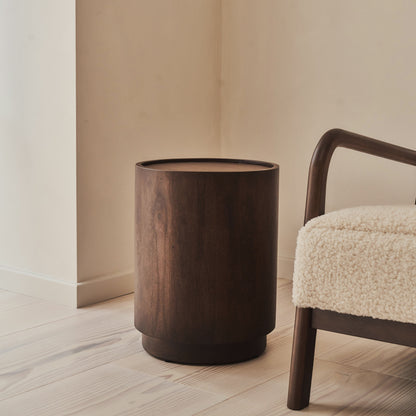 Fairmont - Dark Wood Premium Round Side Table