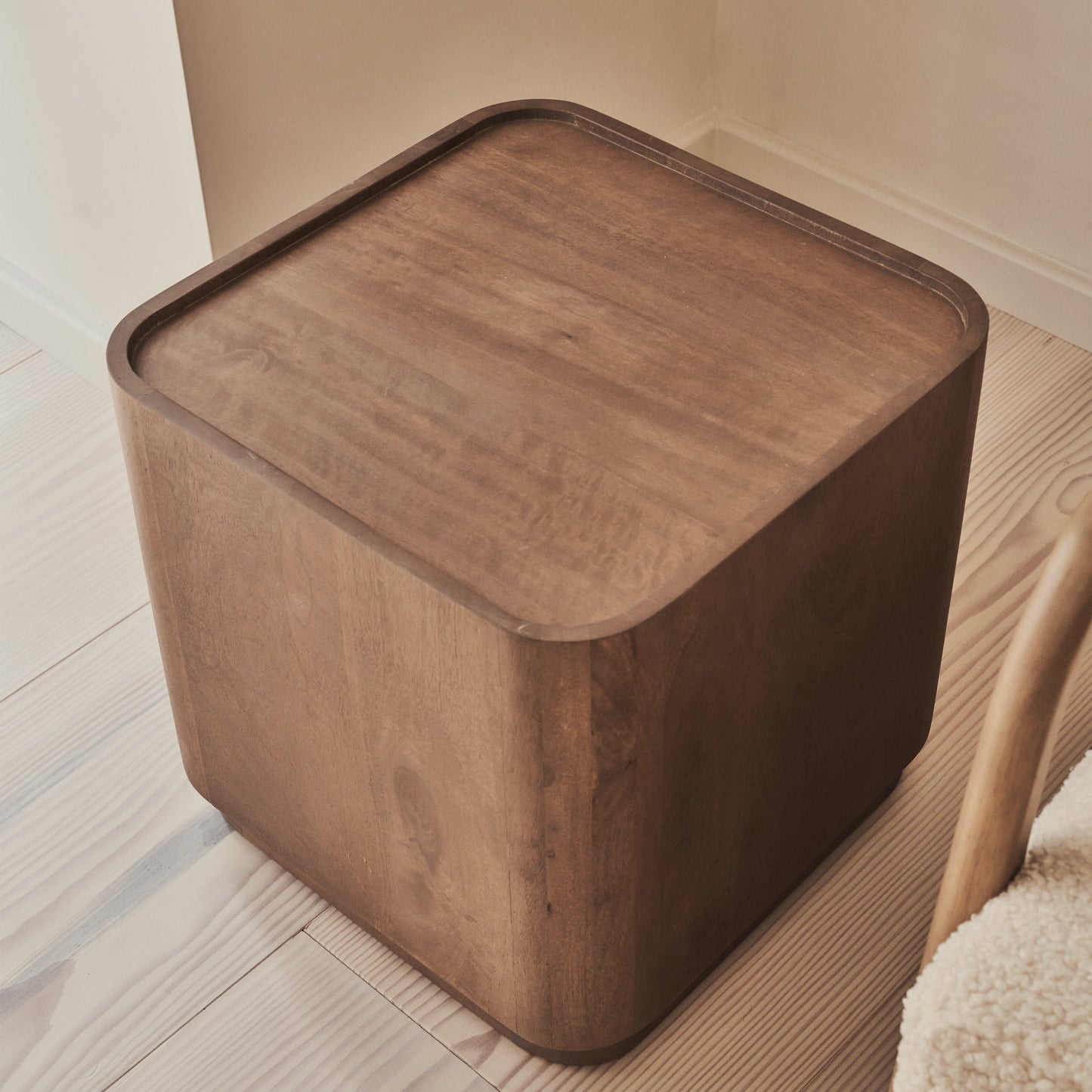 Fairmont - Warm Wood Premium Square Side Table