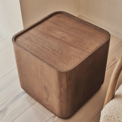 Fairmont - Warm Wood Premium Square Side Table