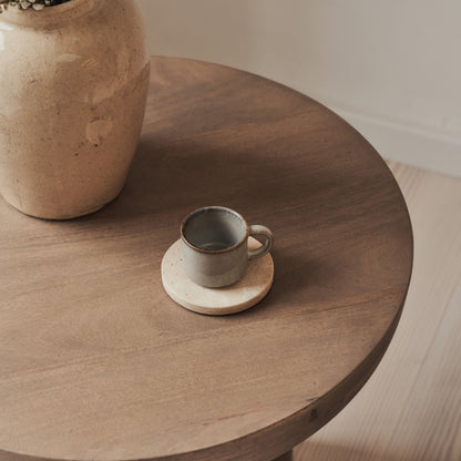 Vermont - Warm Wood Premium Round Side Table