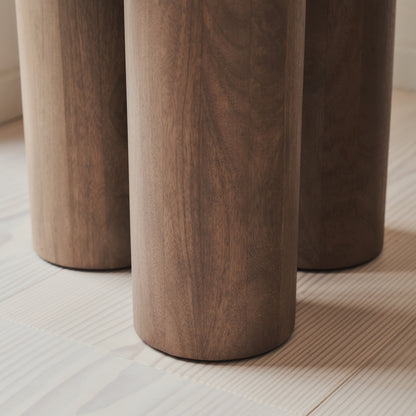 Vermont - Warm Wood Premium Round Side Table