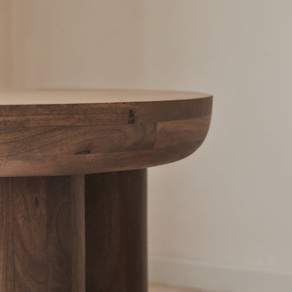 Vermont - Warm Wood Premium Round Side Table