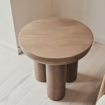 Vermont - Warm Wood Premium Round Side Table