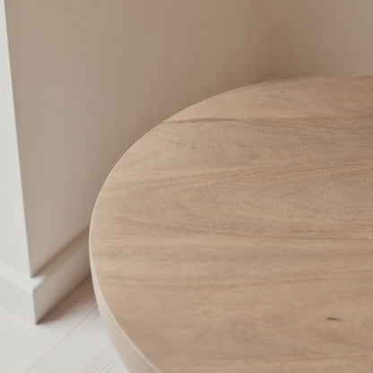Vermont - Warm Wood Premium Round Side Table