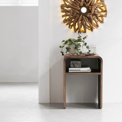 Evo Bedside Table - Recycled Teakwood