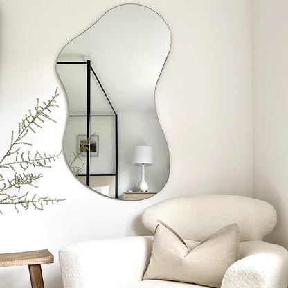 Edge - Large Frameless Irregular Pond Mirror 120cm x 70cm
