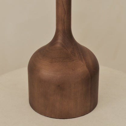 Esme - Dark Wood Inverted Scallop Shade Table Lamp