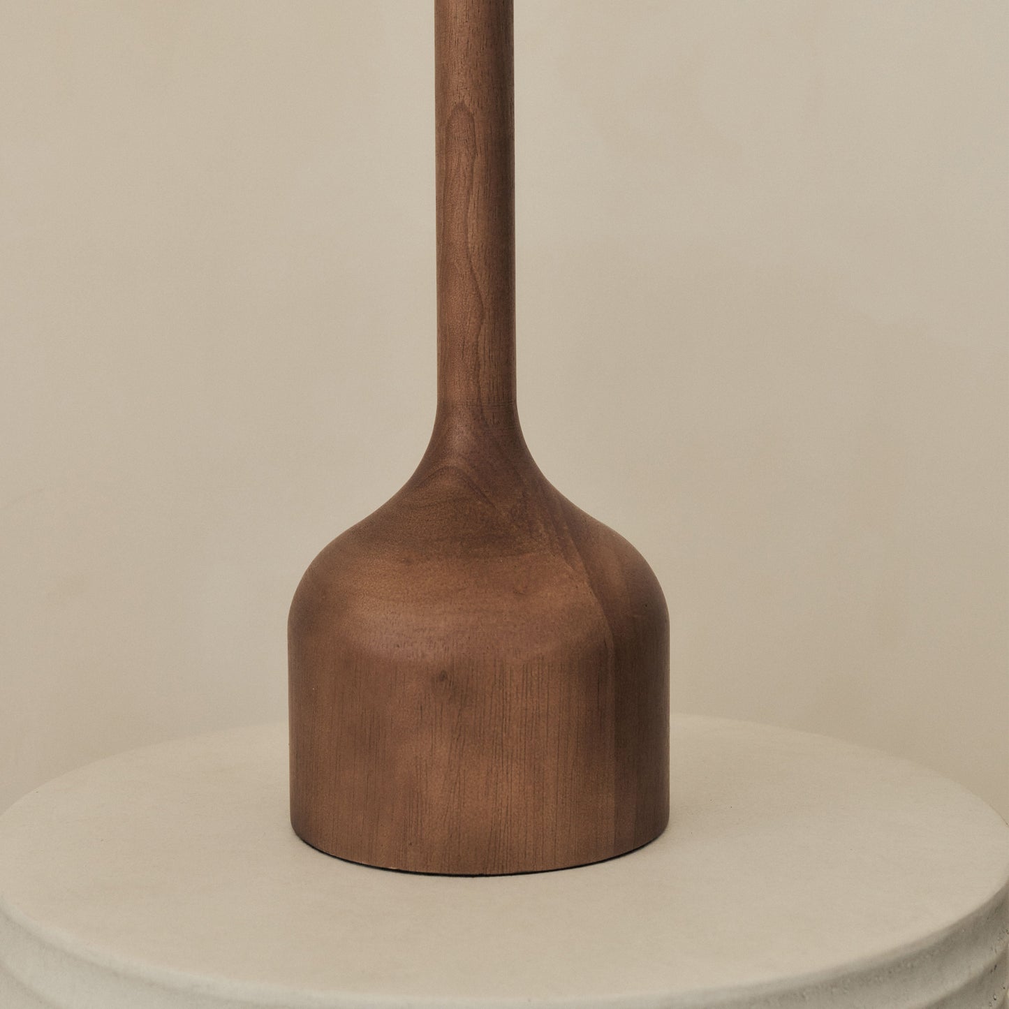 Esme - Dark Wood Inverted Scallop Shade Table Lamp