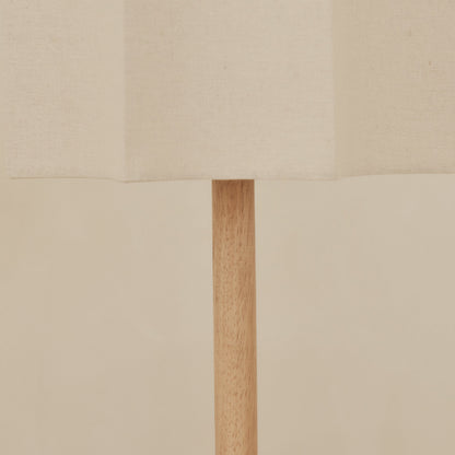 Esme - Light Wood Inverted Scallop Shade Table Lamp