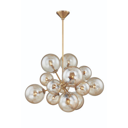 Santee 13 Light Chandelier - Patina Brass