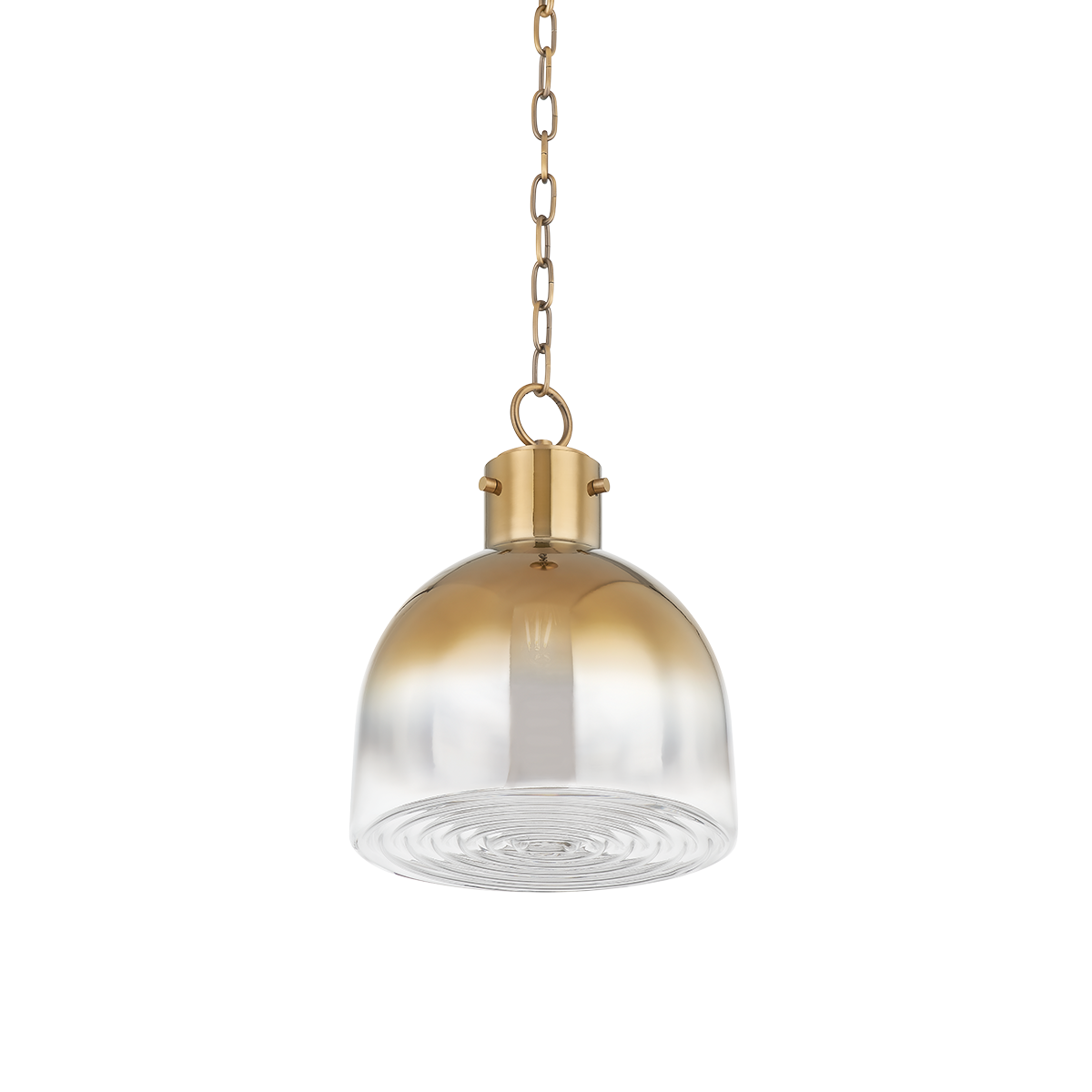 Beryl Glass Pendant Light - Brass
