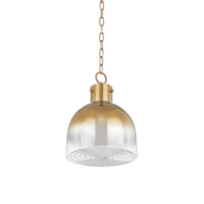 Beryl Glass Pendant Light - Brass