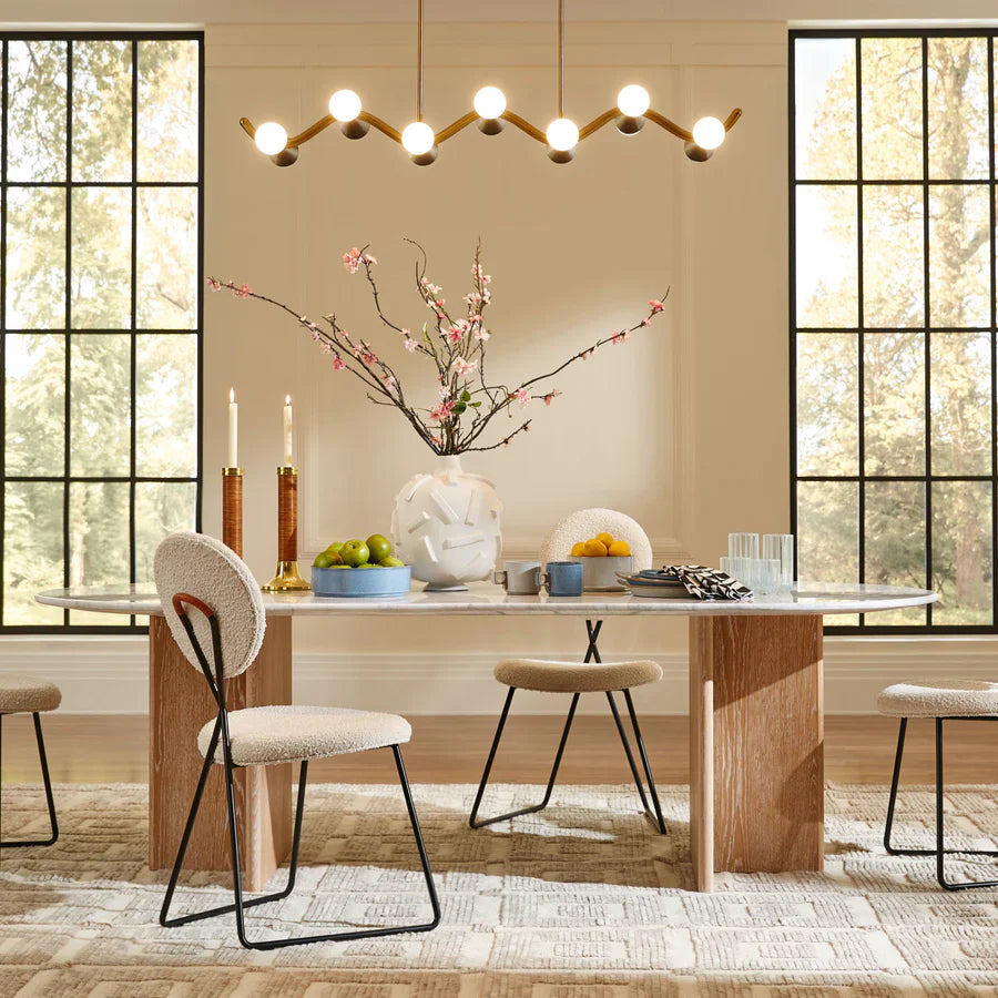 Caracas Wave Chandelier - Black & White