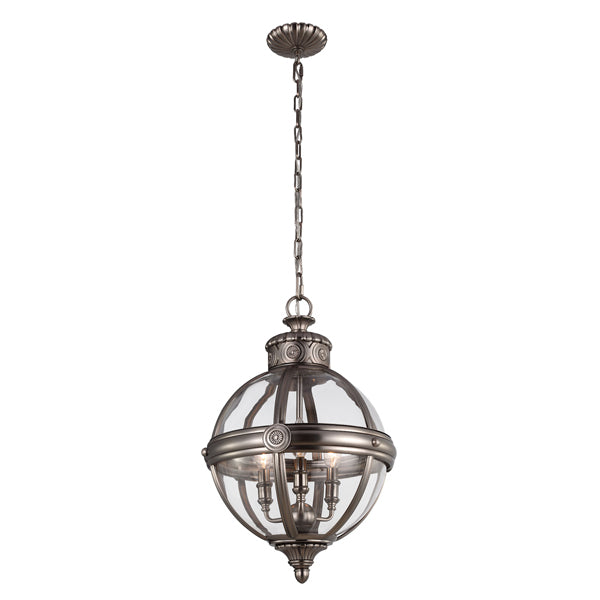 Adams 3 Light Chandelier - Antique Nickel