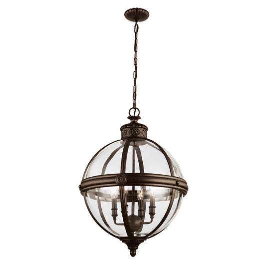 Adams 4 Light British Chandelier - Bronze
