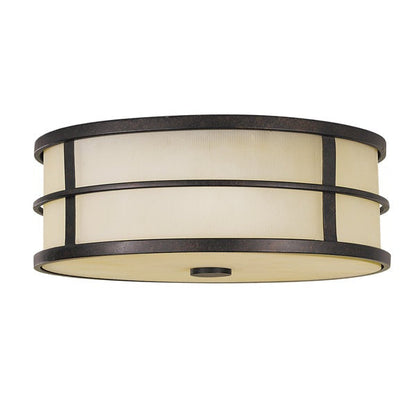 Fusion 3 Light Flush Mount Light - Grecian Bronze