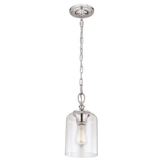 Hounslow 1 Light Pendant Light - Polished Nickel