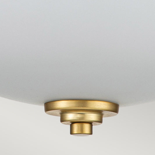 Feiss Malibu 2 Light Flush Mount Light - Brass | Outlet