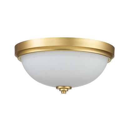 Feiss Malibu 2 Light Flush Mount Light - Brass