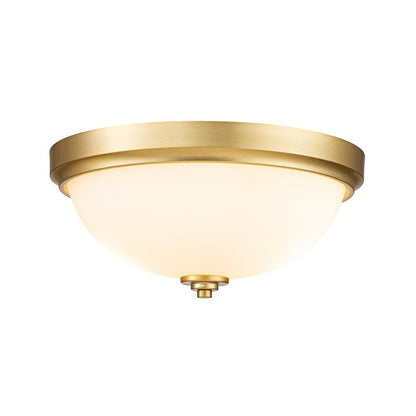 Feiss Malibu 2 Light Flush Mount Light - Brass