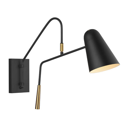 Simon 1 Light Wall Light - Midnight Black