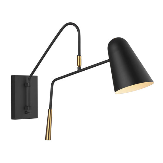 Simon 1 Light Wall Light - Midnight Black
