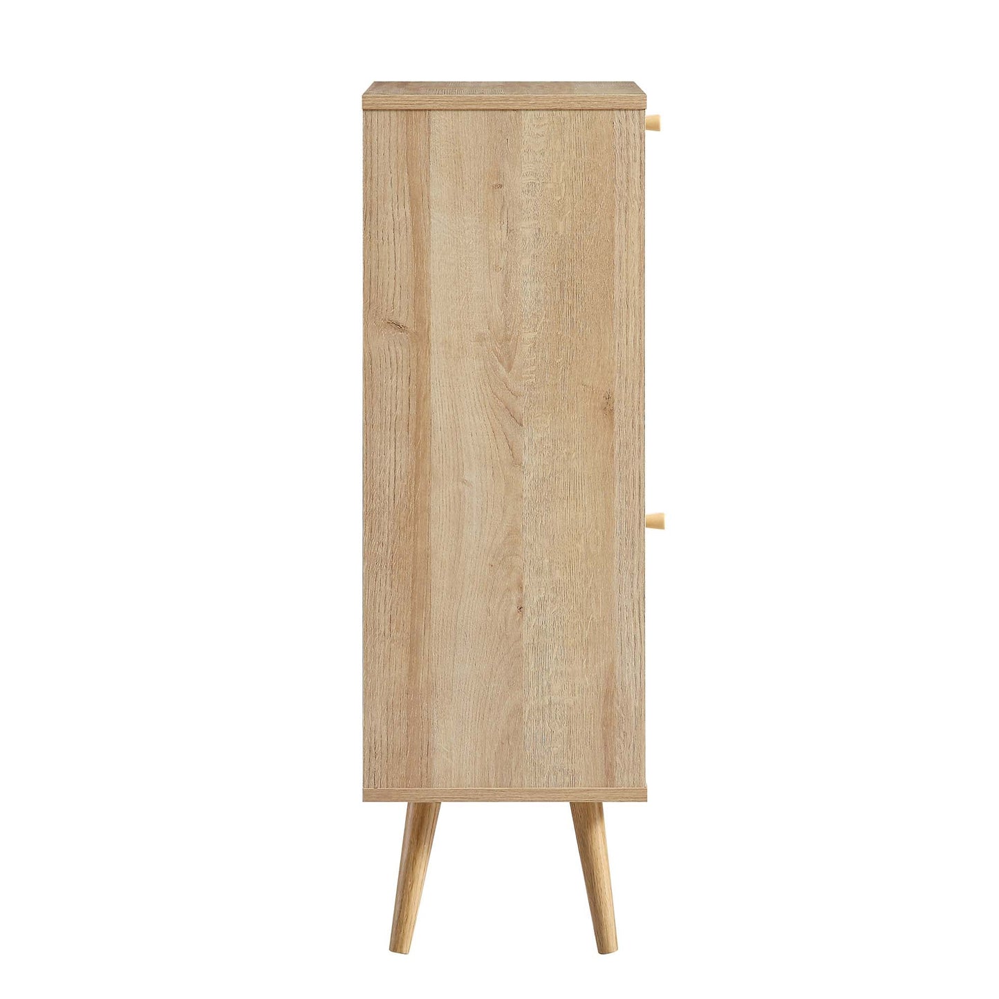 Frances Woven Rattan 1-Door Bathroom Cabinet, Natural