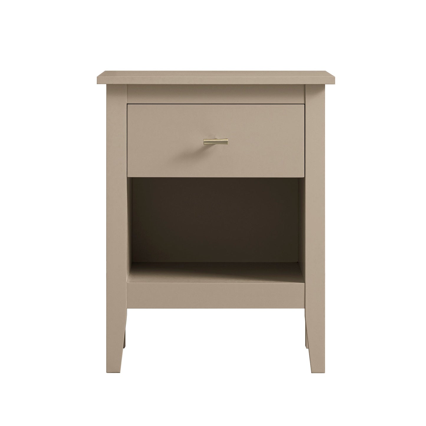 Oakham 1-Drawer Bedside Table, Deep Greige
