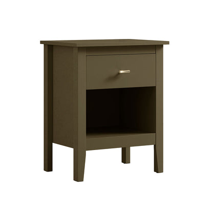 Oakham 1-Drawer Bedside Table, Olive Grove