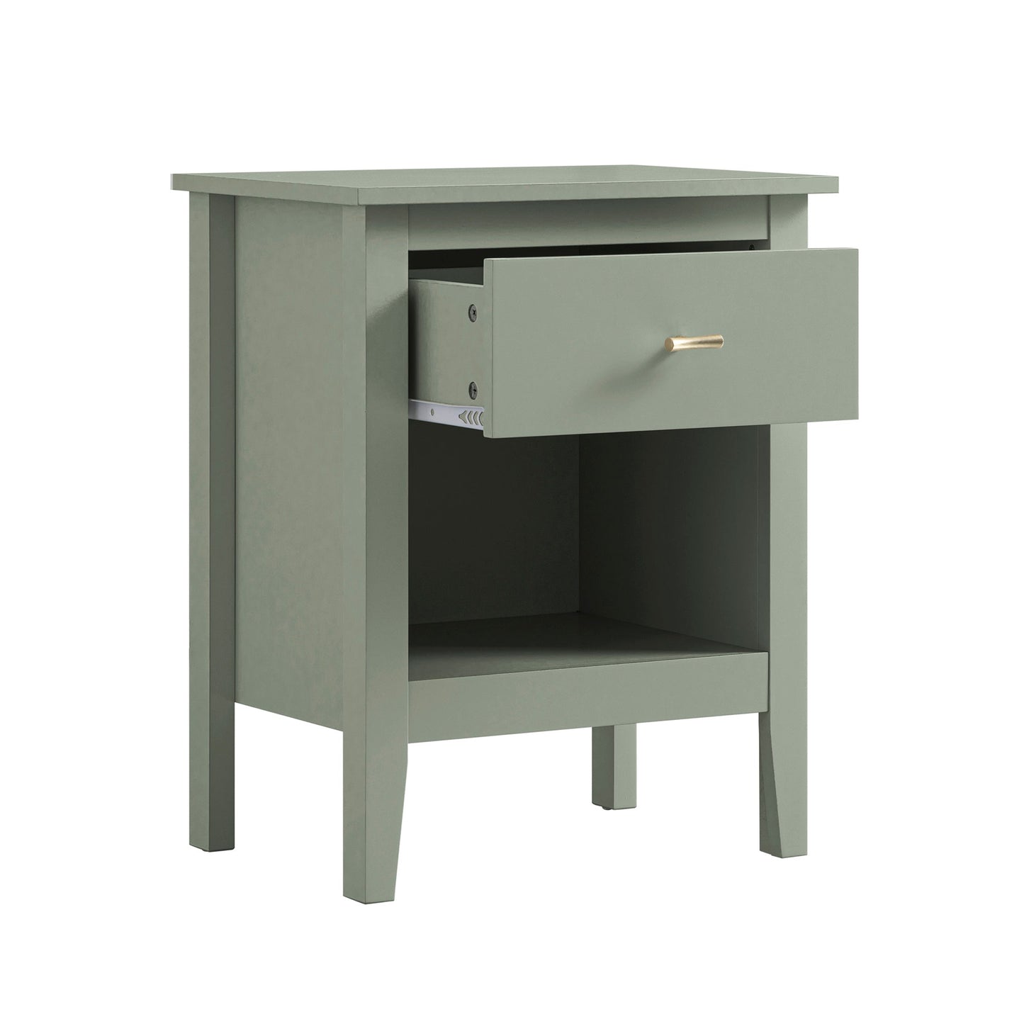 Oakham 1-Drawer Bedside Table, Desert Sage